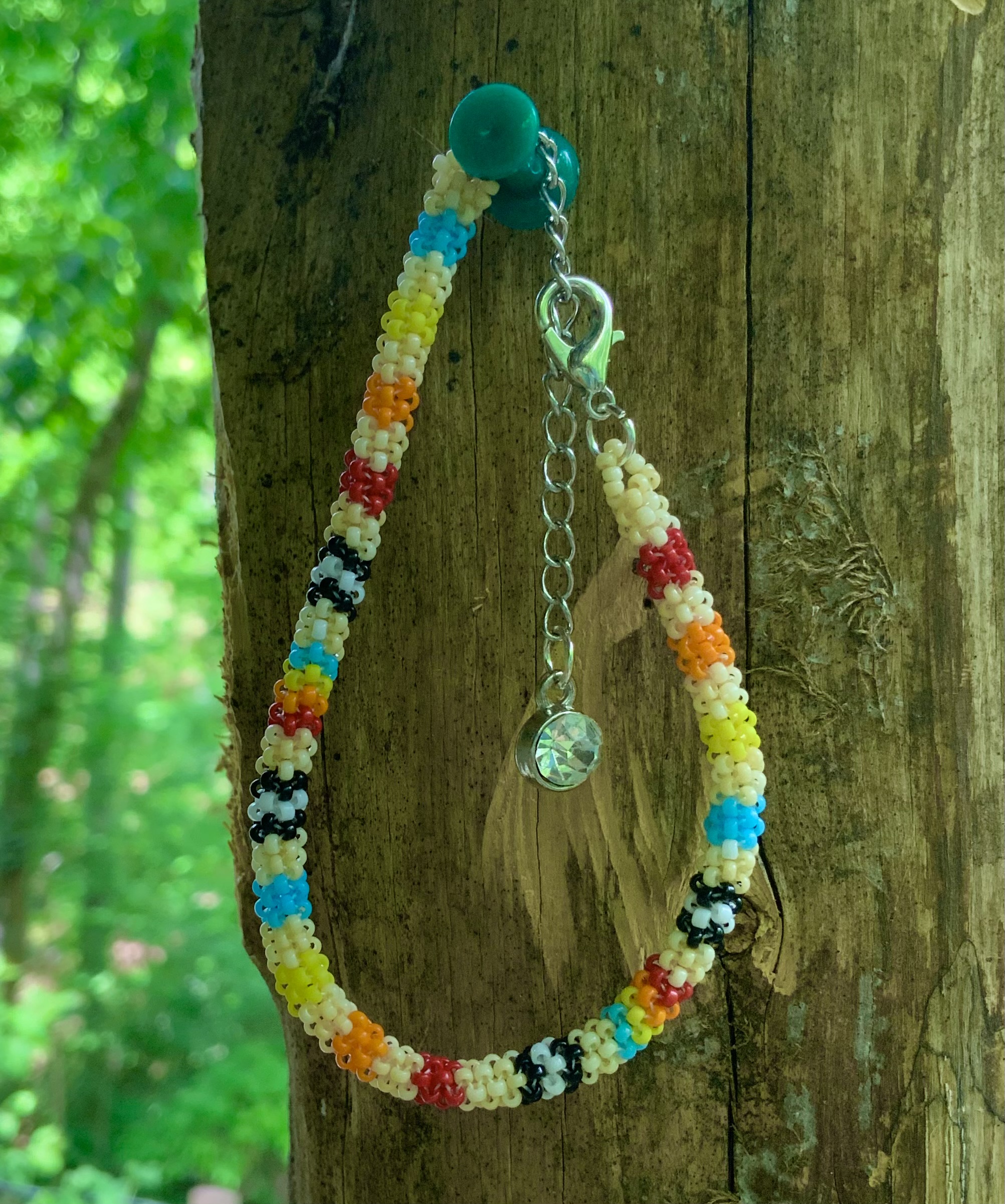 Rainbow cake beaded bracelet