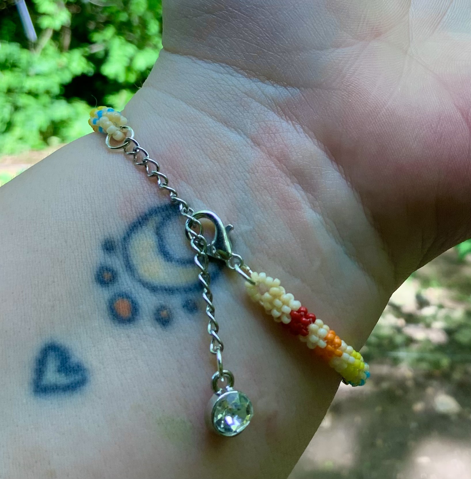 Rainbow cake beaded bracelet