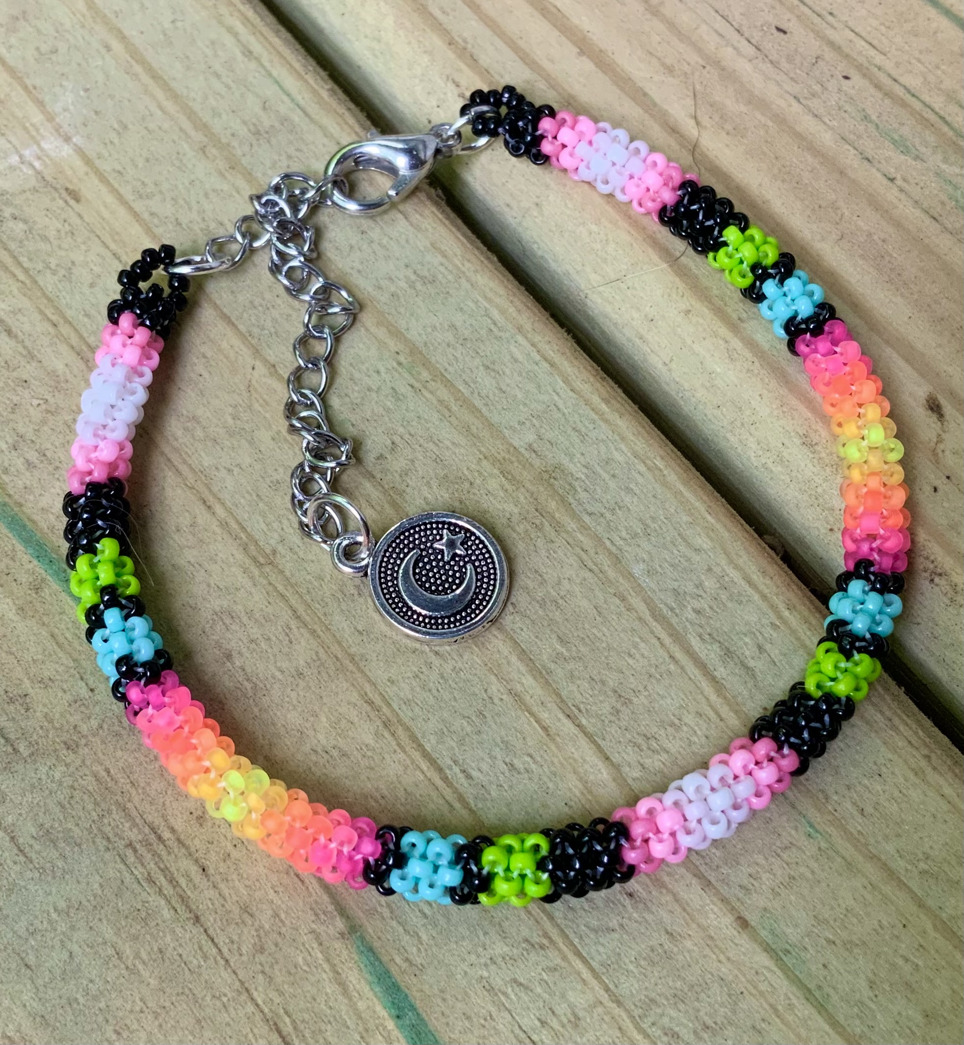 Neon beaded bracelet