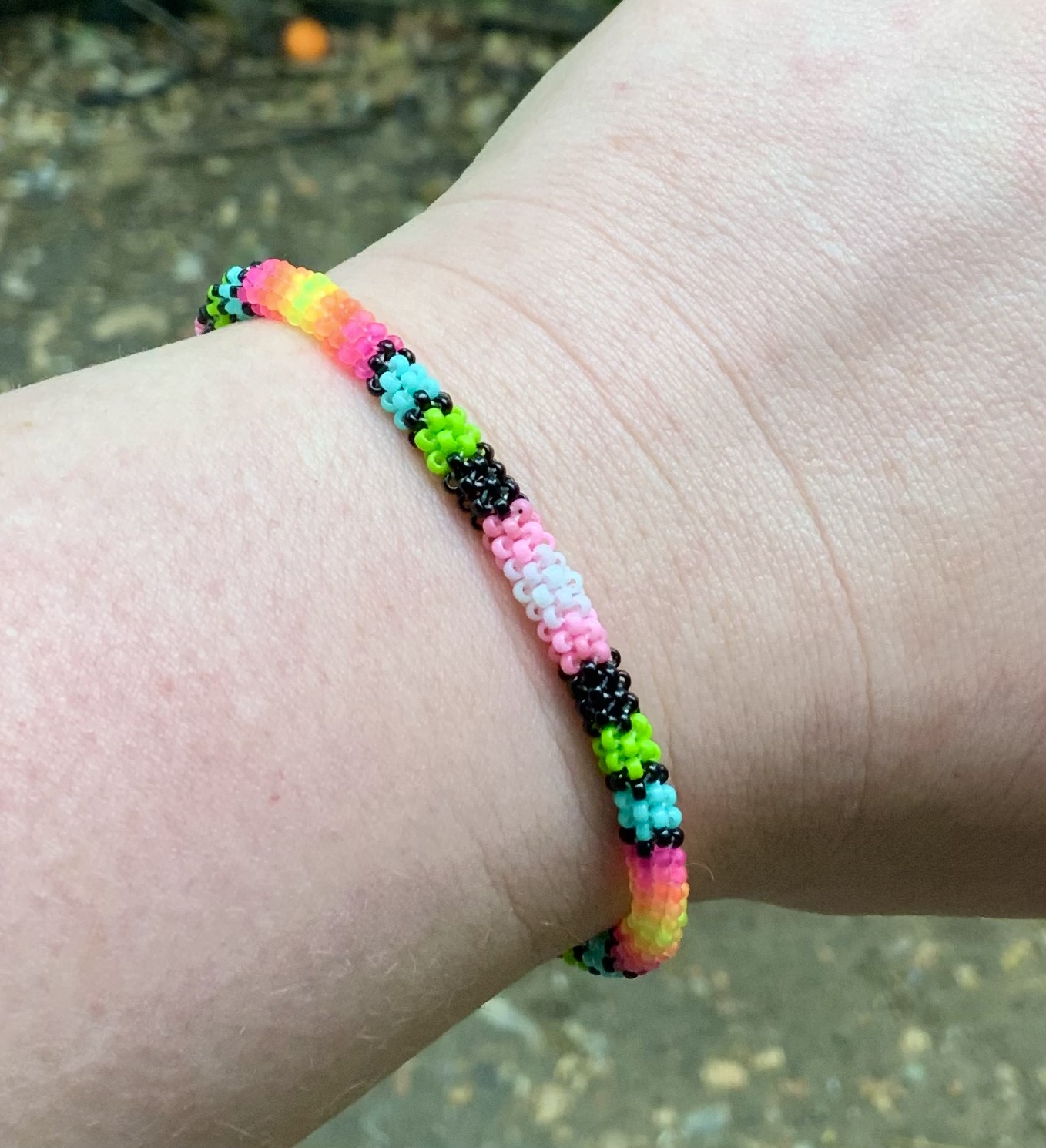Neon beaded bracelet