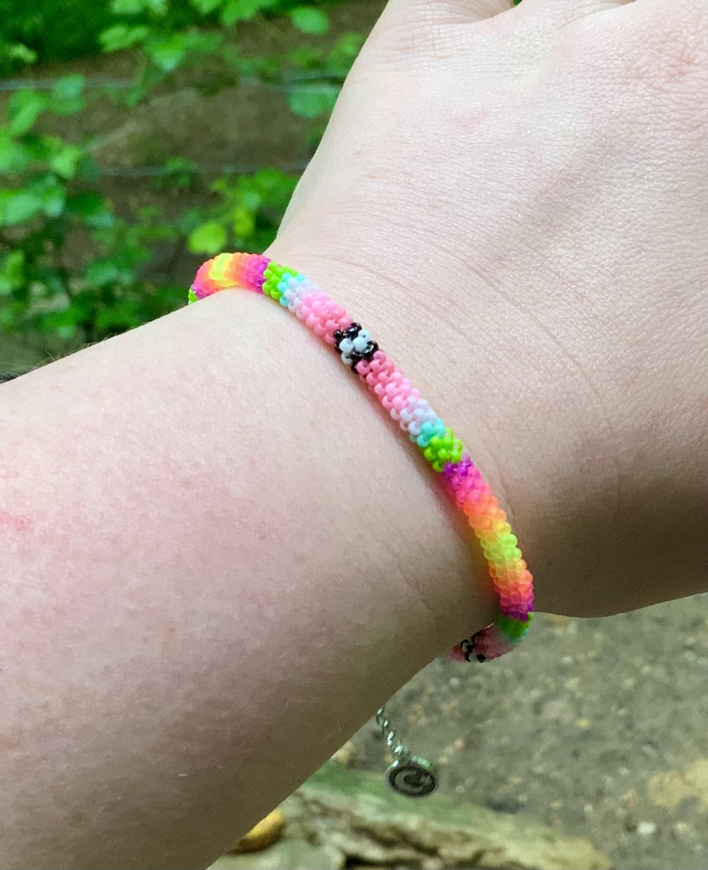 Flamingo sunset beaded bracelet