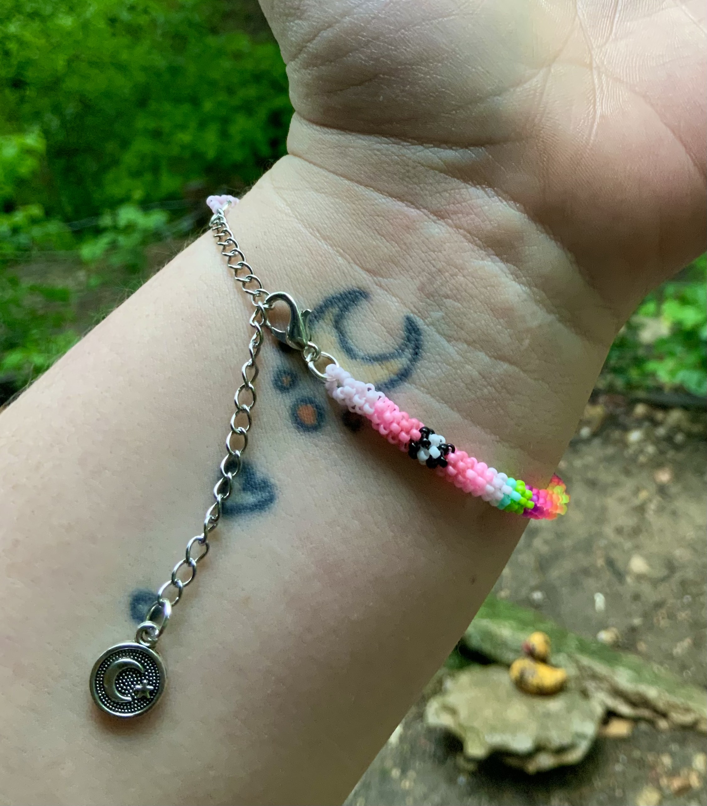 Flamingo sunset beaded bracelet