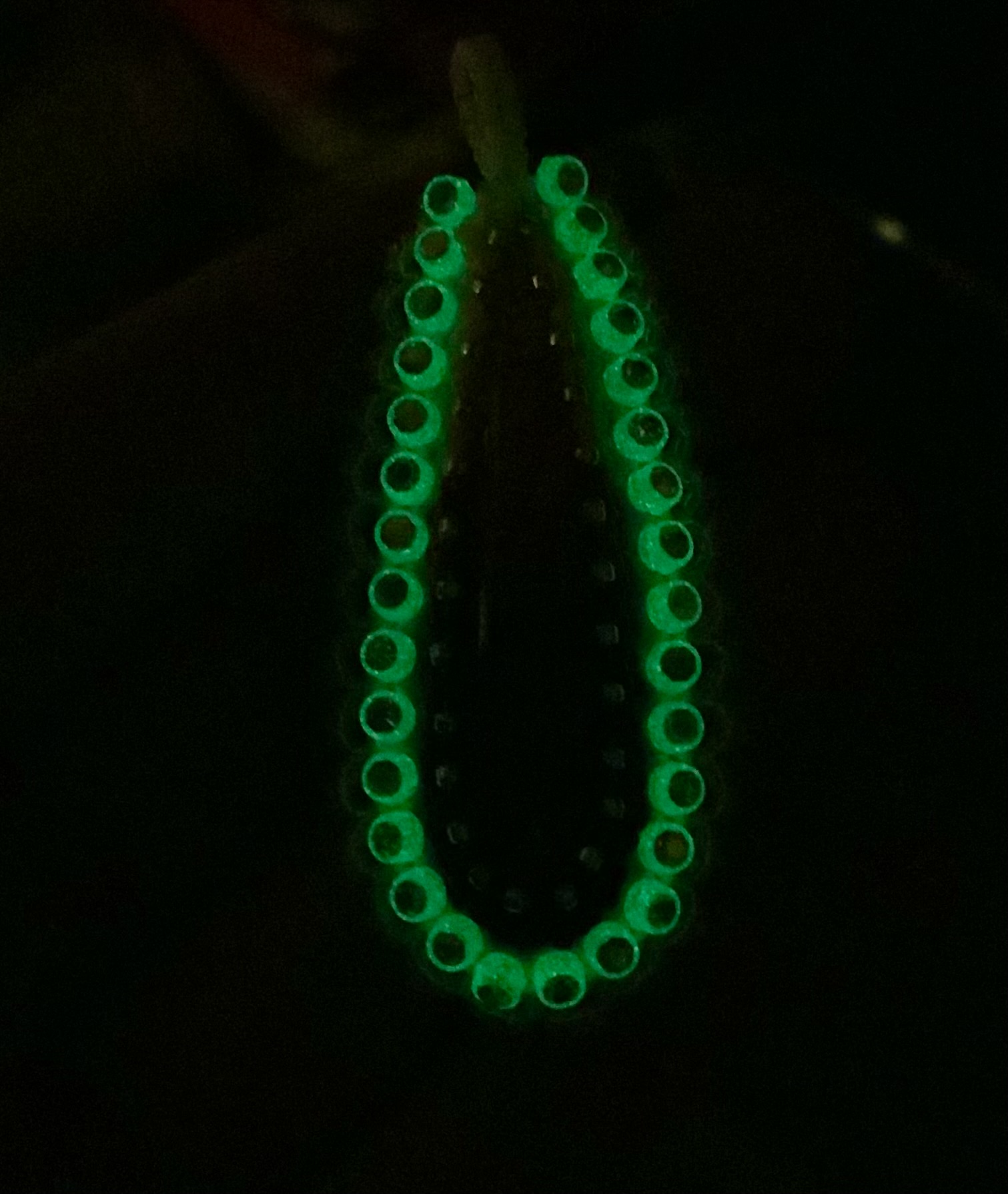 Earthy tear drop beaded pendant