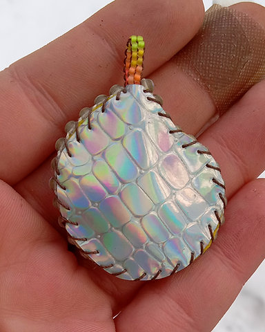 Sunshine Ammonite beaded pendant