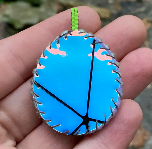 Sunset fade beaded pendant