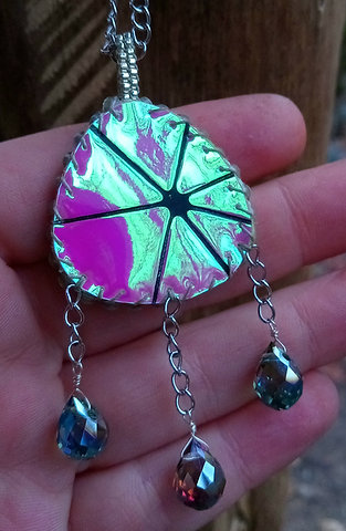 Panky green beaded pendant