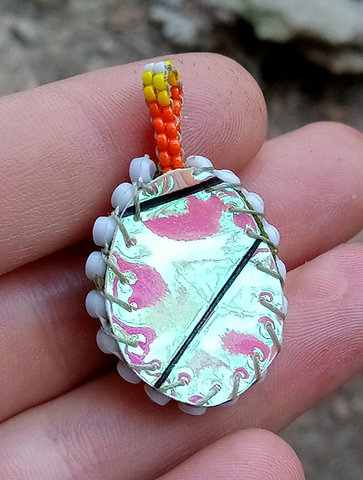 Sunshine rainbows beaded pendan