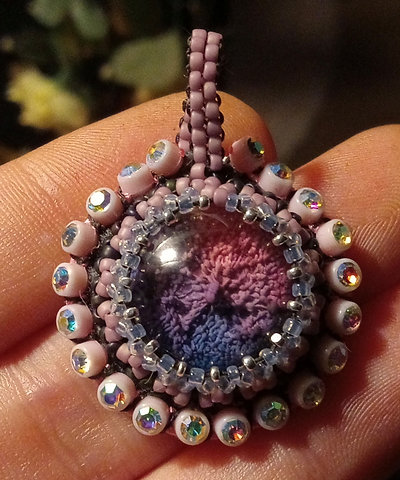 Purple cotton candy eyeball