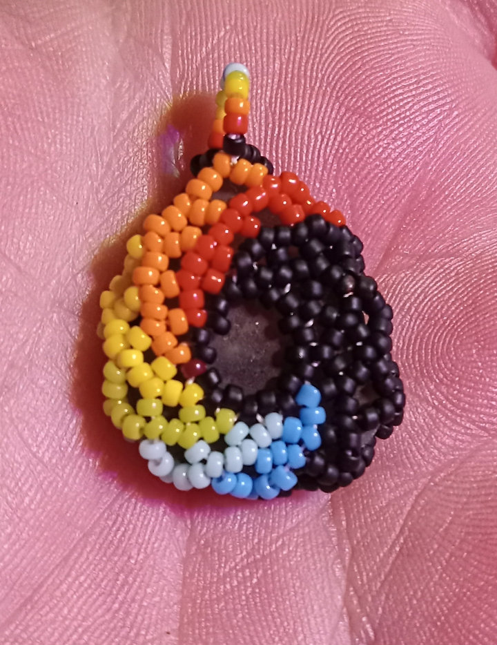 Labradorite beaded pendant