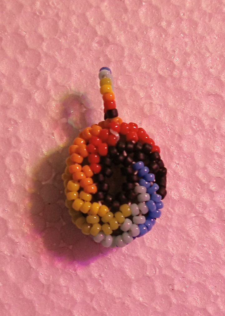 Labradorite rainbow beaded pendant