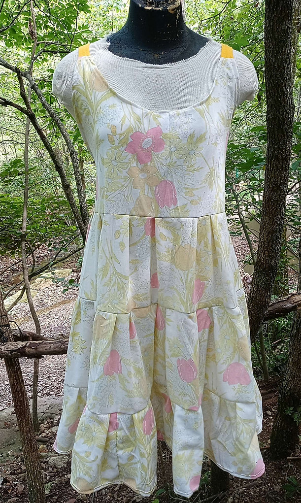 Pink pansies dress