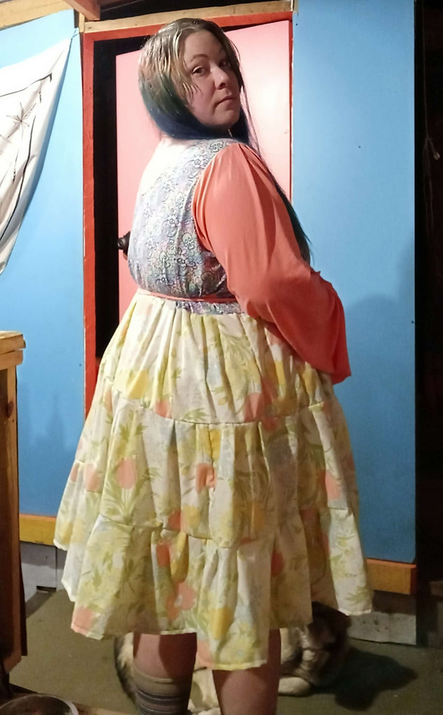 Pink Flower Faerie long sleeved dress