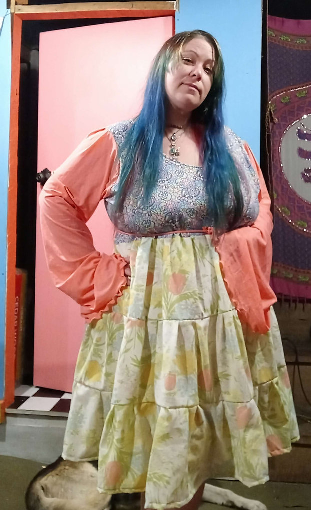 Pink Flower Faerie long sleeved dress