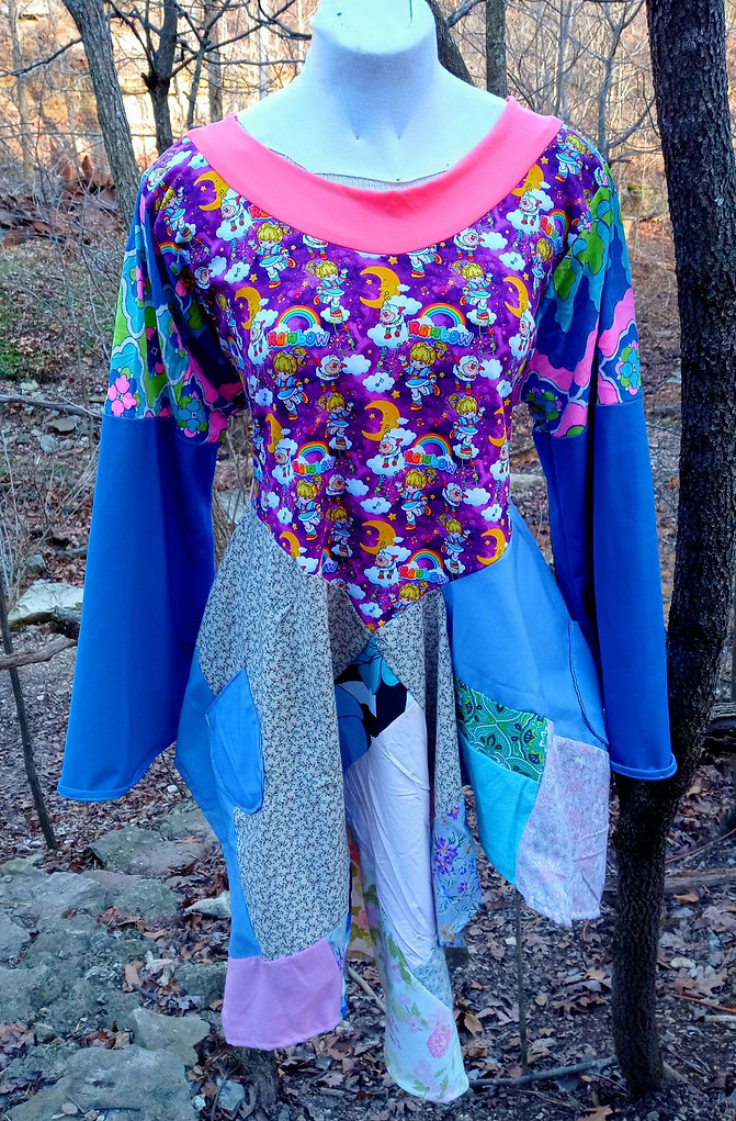 Rainbow Brite patchwork fairy dress