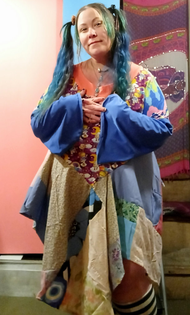 Rainbow Brite patchwork fairy dress