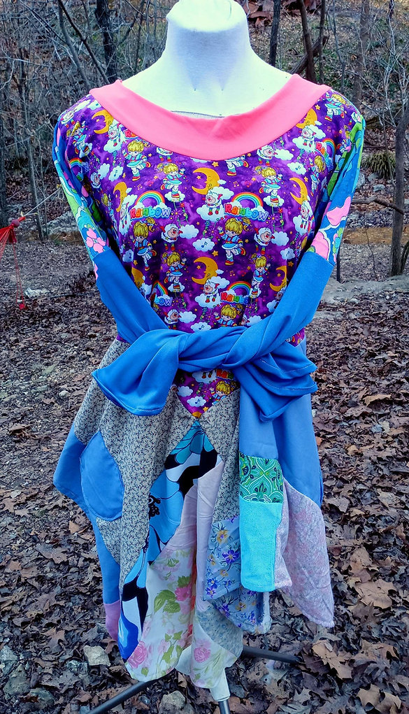 Rainbow Brite patchwork fairy dress