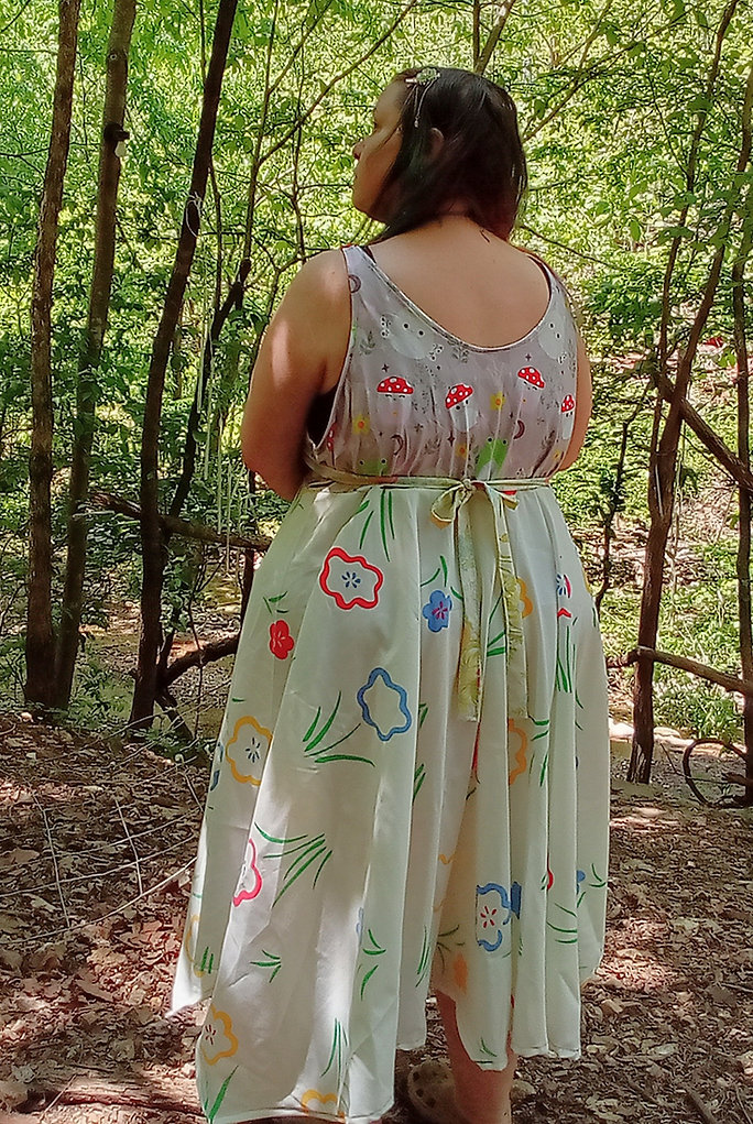 Mushroom and frog boi dress