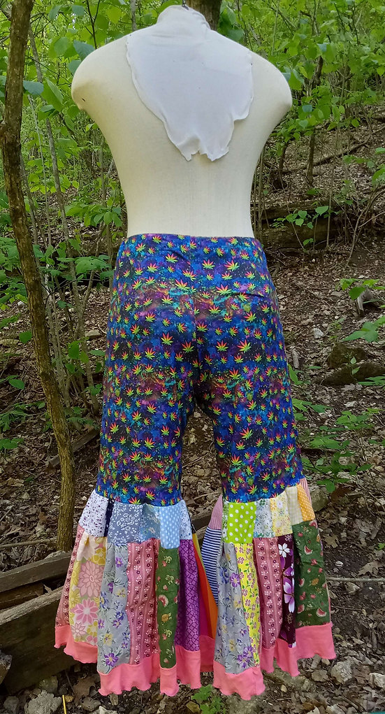 Patchwork bell bottom bloomers 35-55 inches