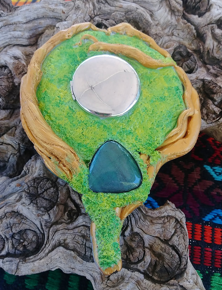 Secret garden hand mirror