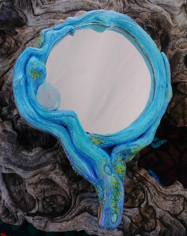 Secret garden hand mirror