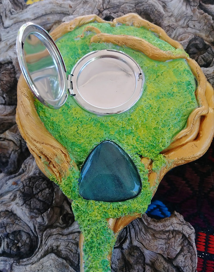 Secret garden hand mirror