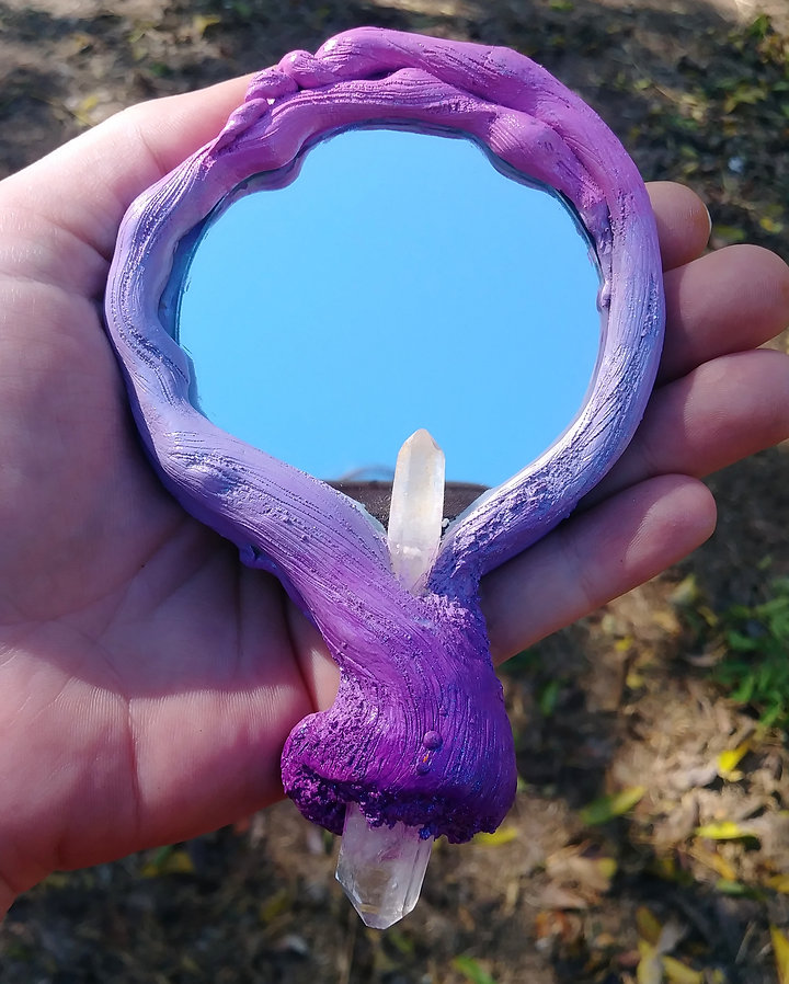 Lavender grove hand mirror