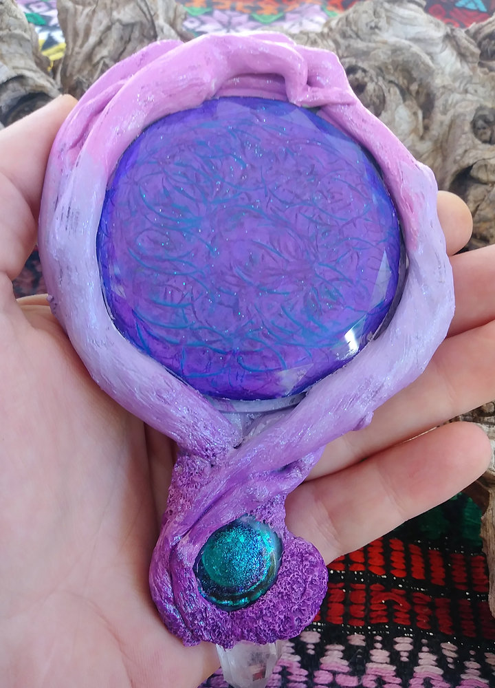 Lavender grove hand mirror