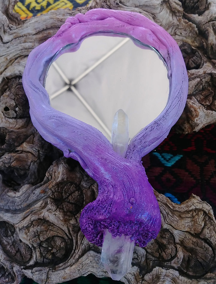 Lavender grove hand mirror