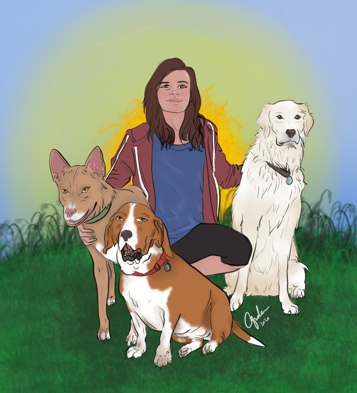 Custom family portrait digital drawing