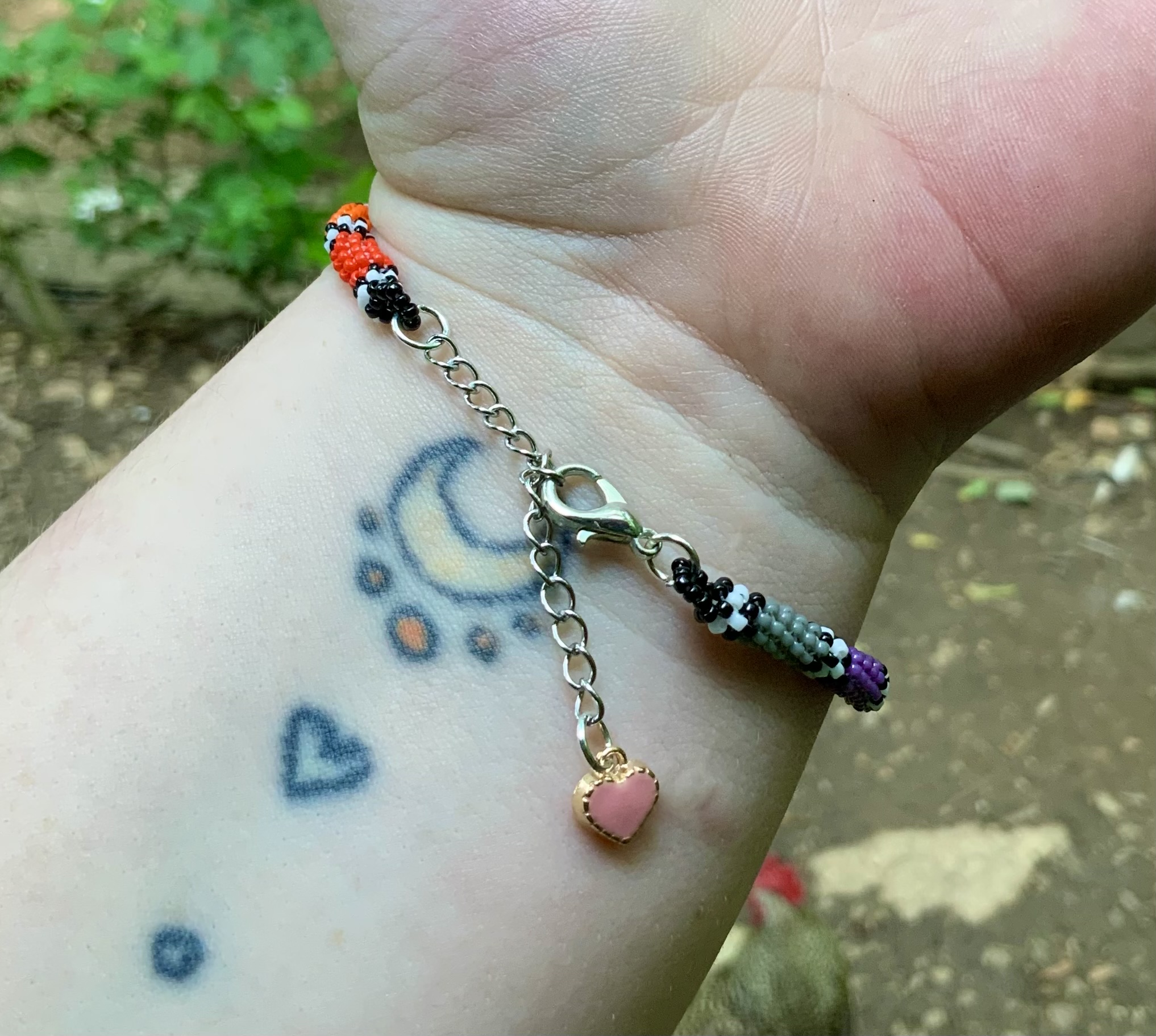 Rainbow bracket beaded bracelet
