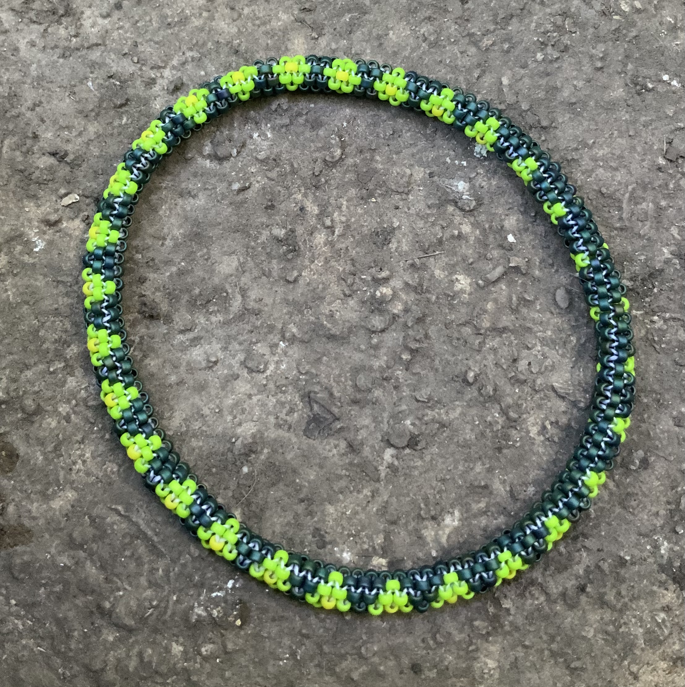 Garden snake beaded bracelet