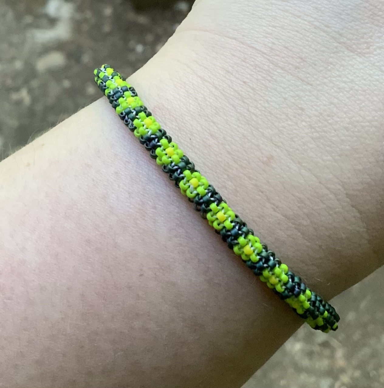 Garden snake beaded bracelet