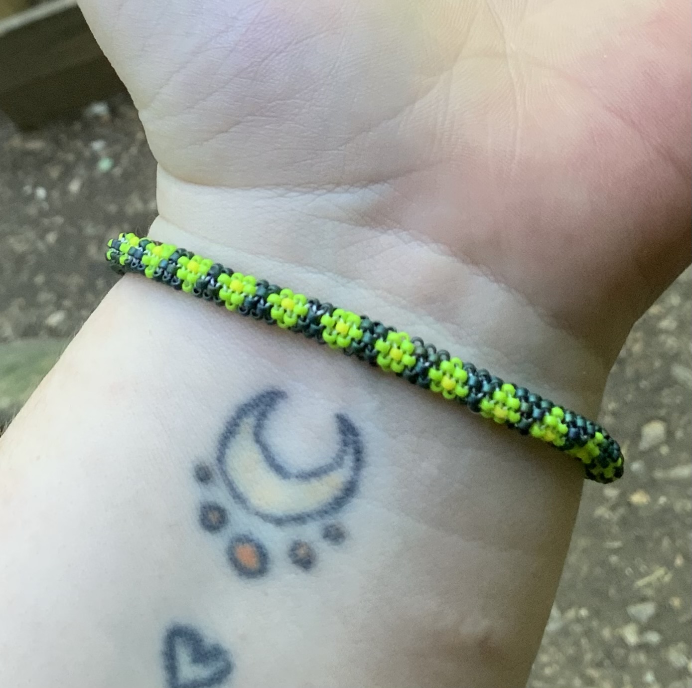 Garden snake beaded bracelet