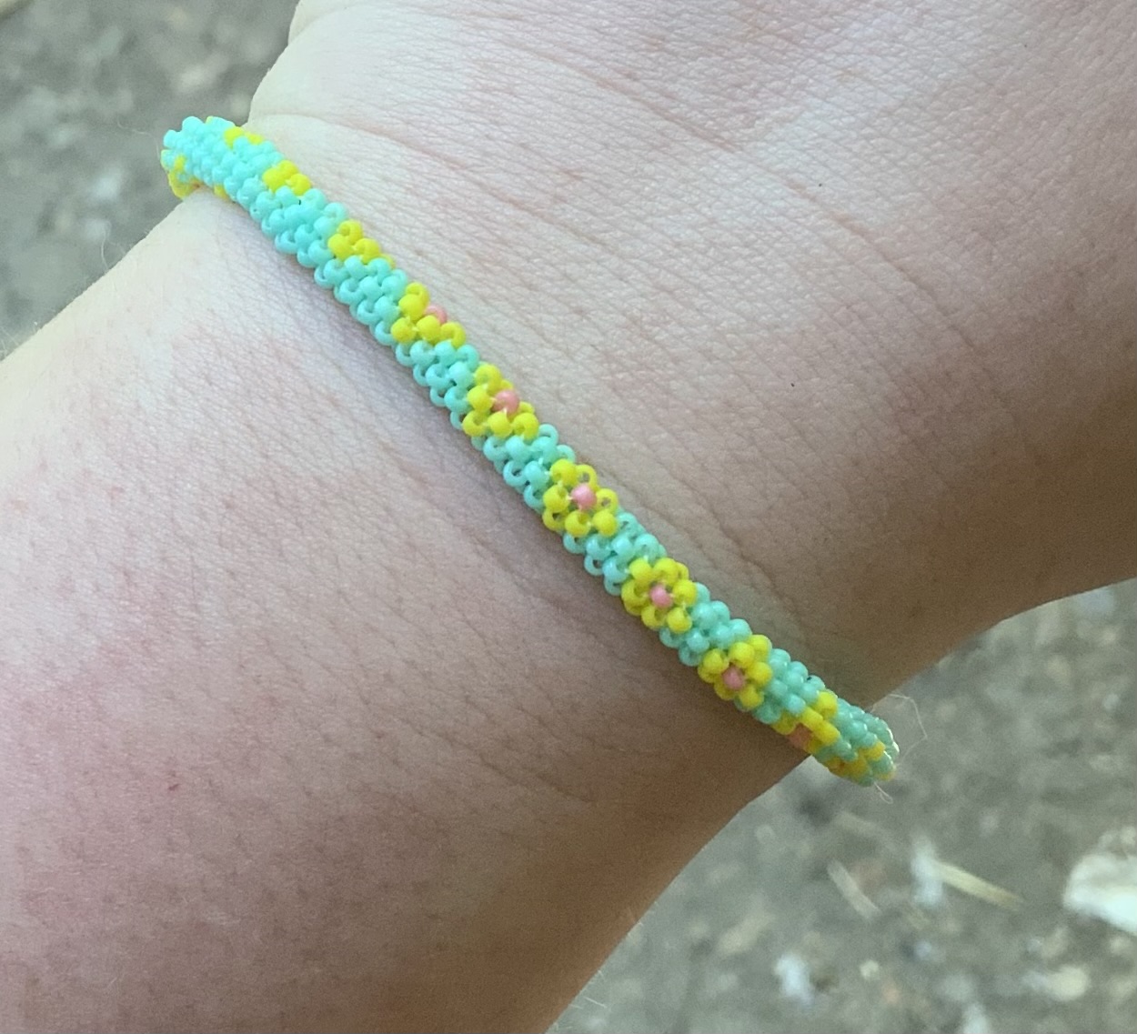 Pastel snake beaded bracelet