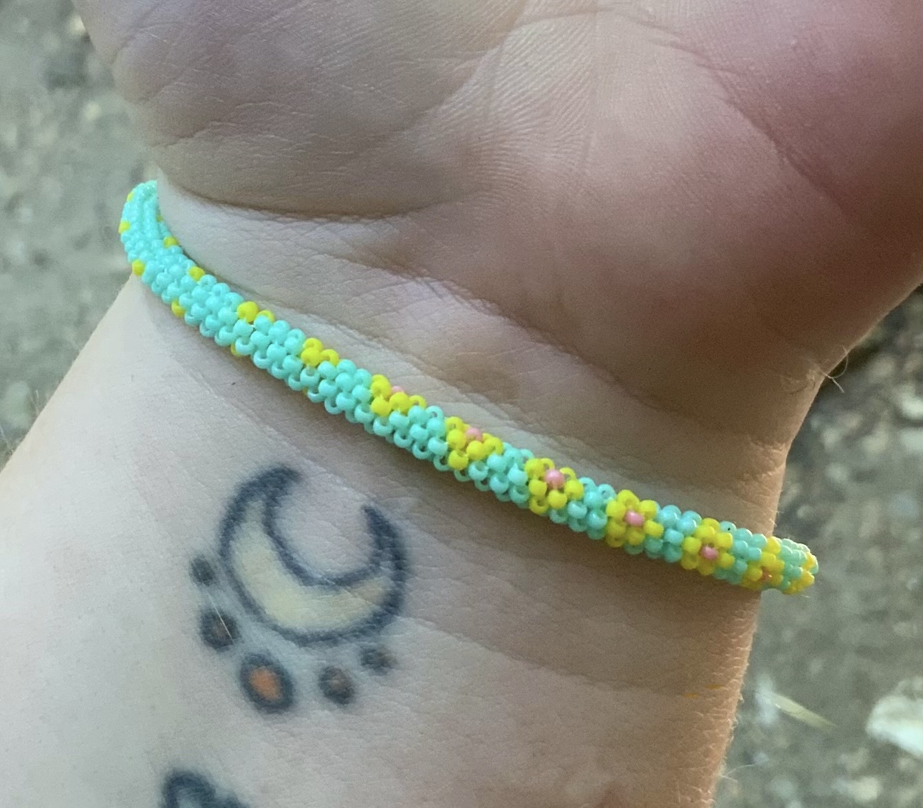 Pastel snake beaded bracelet