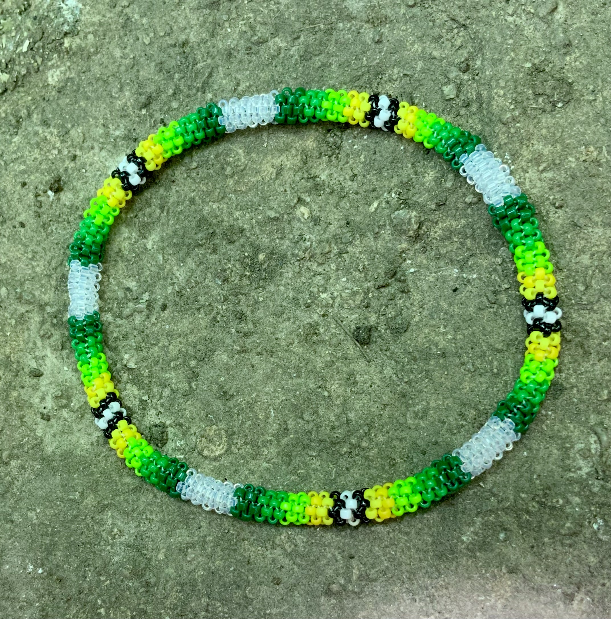 Lemon lime beaded bracelet