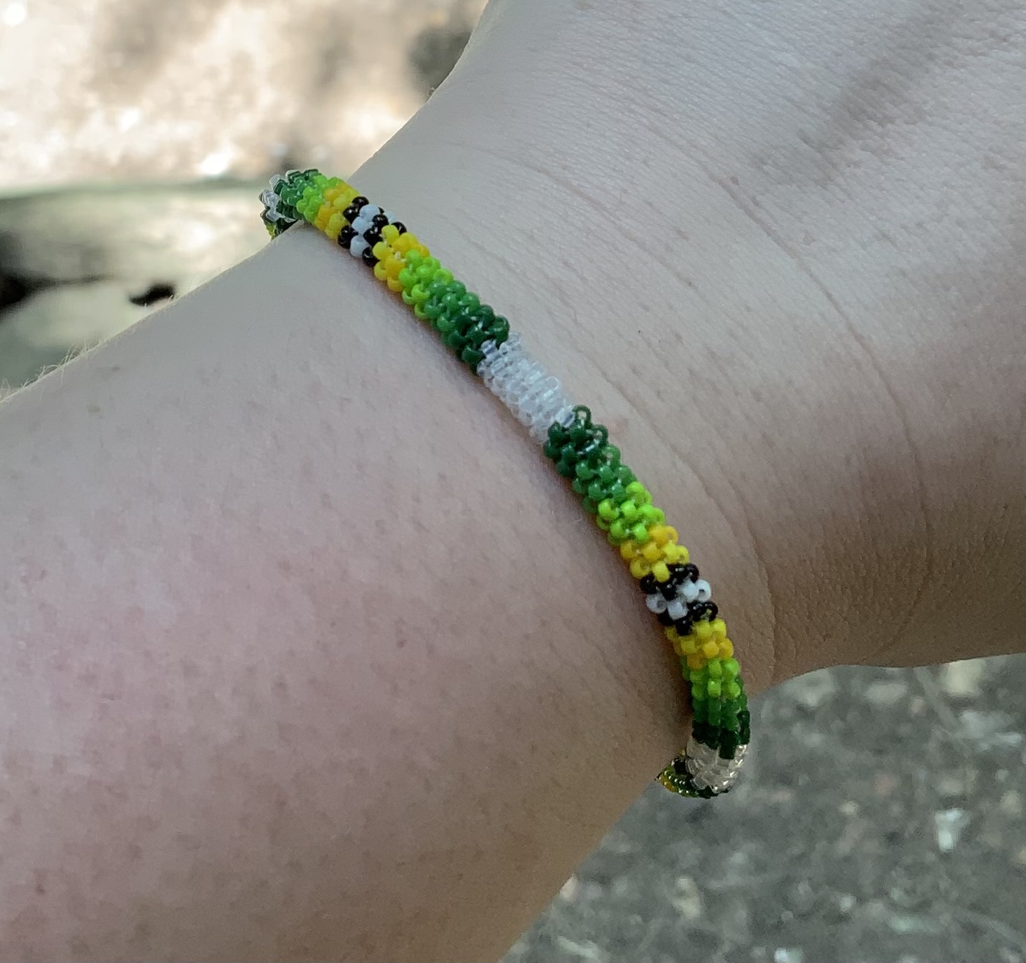 Lemon lime beaded bracelet