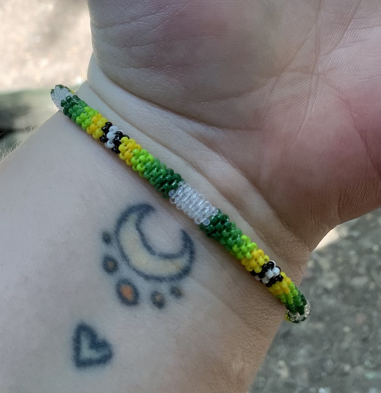 Lemon lime beaded bracelet