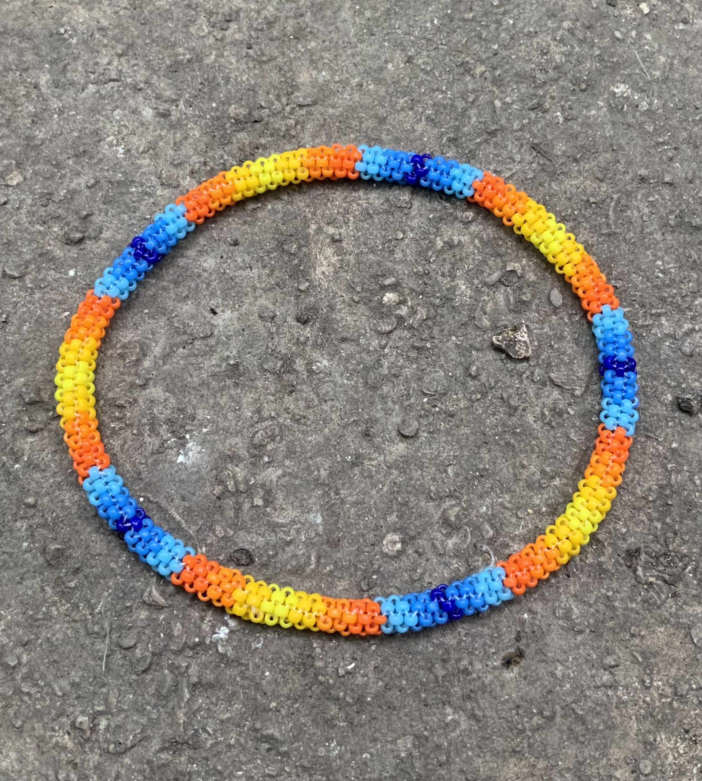 Sunny ice beaded bracelet