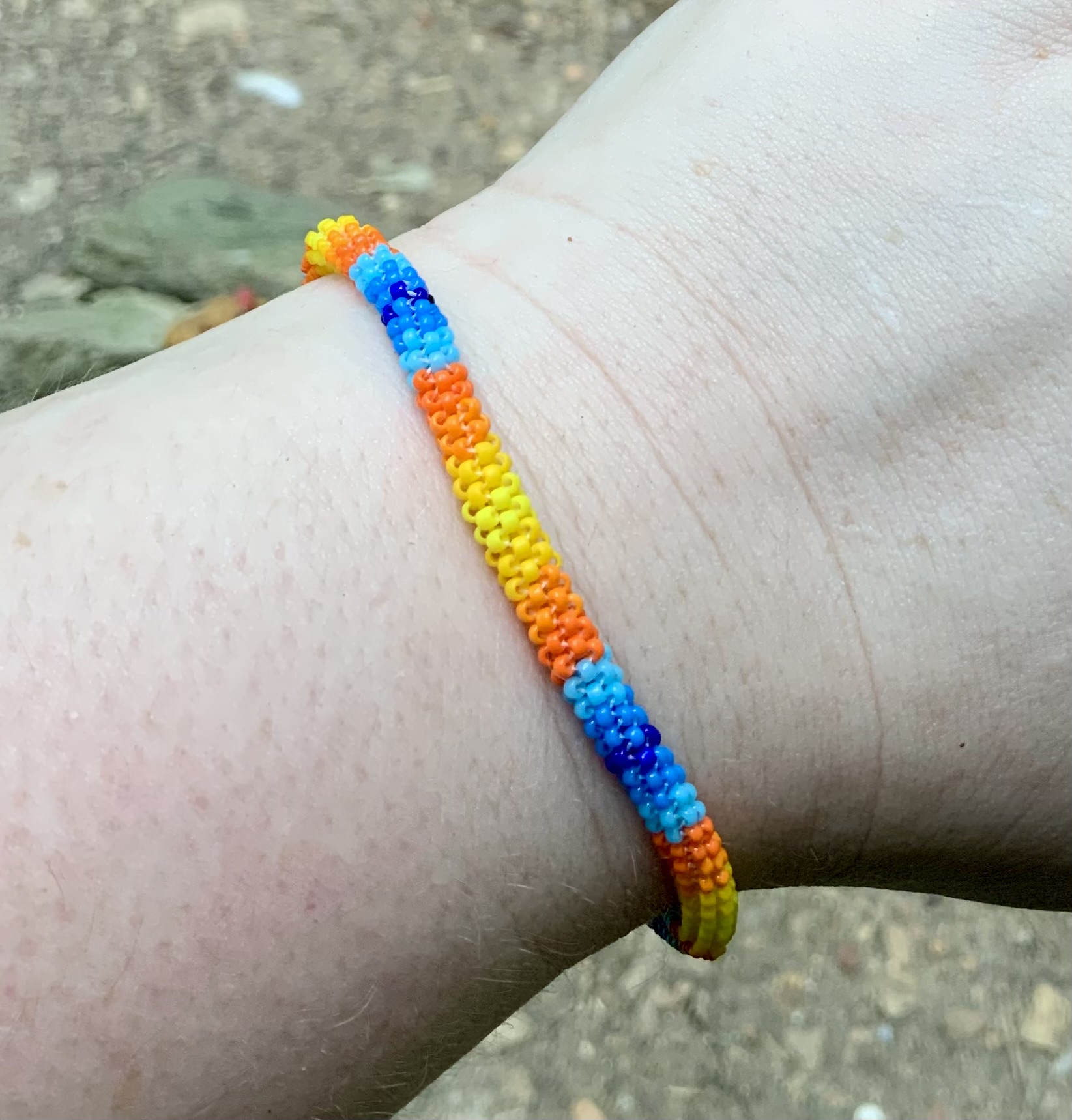 Sunny ice beaded bracelet