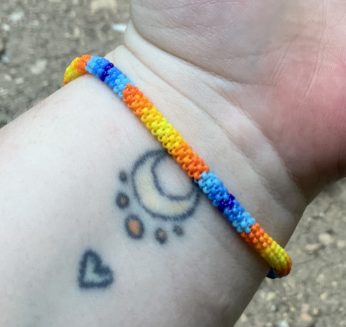 Sunny ice beaded bracelet