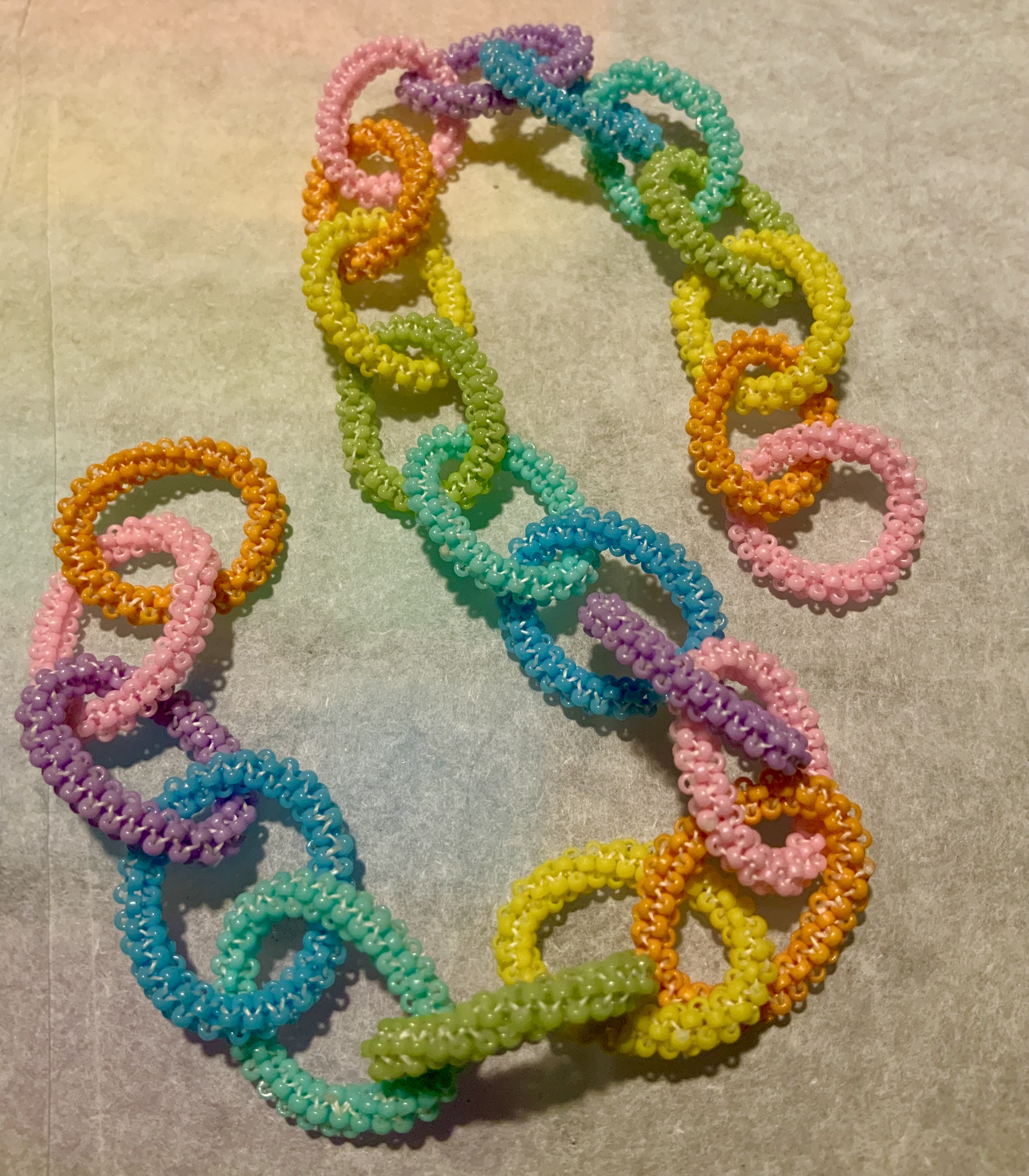 Gourd stitch chain link tutorial