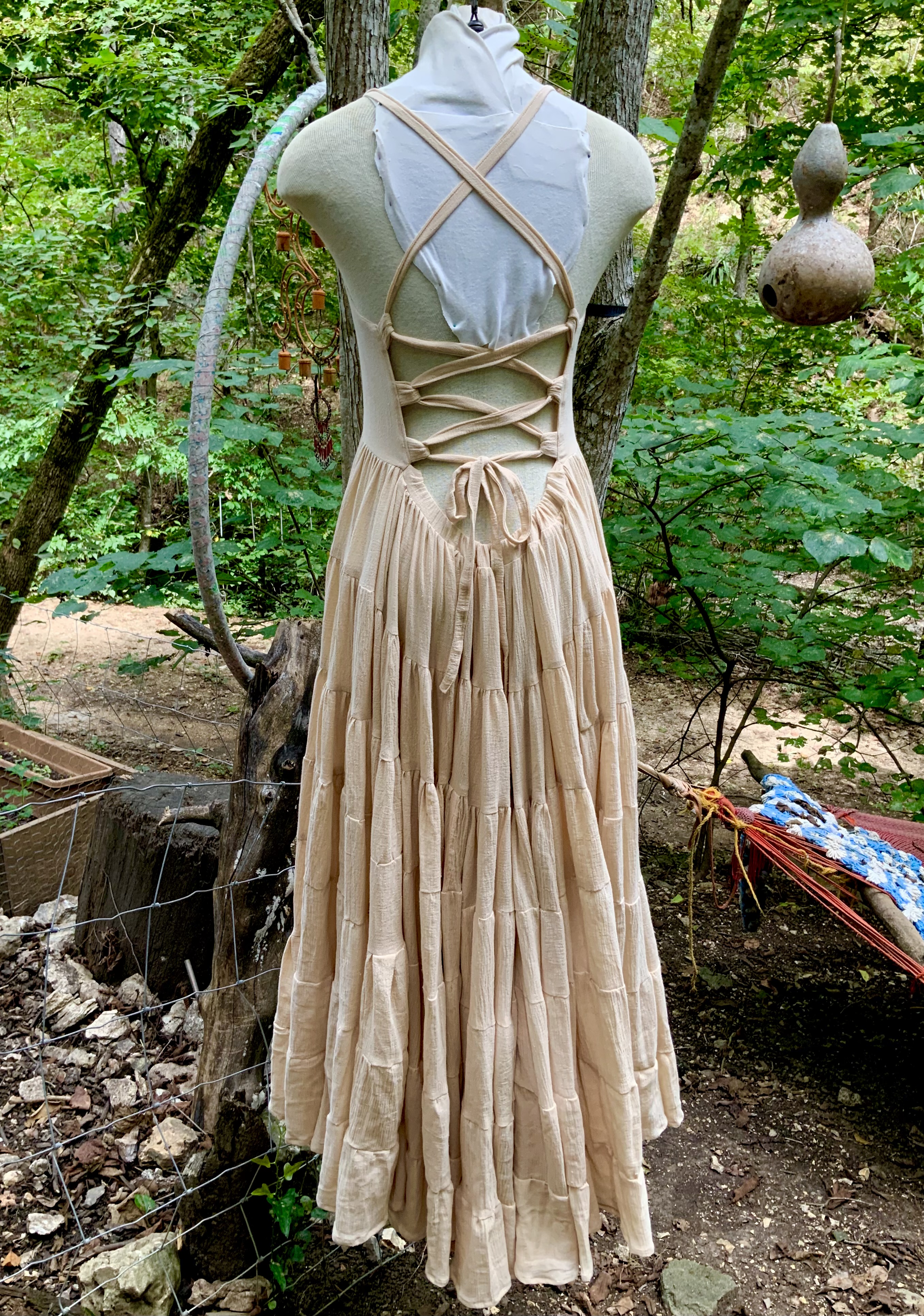 Custom full length corset back dress 