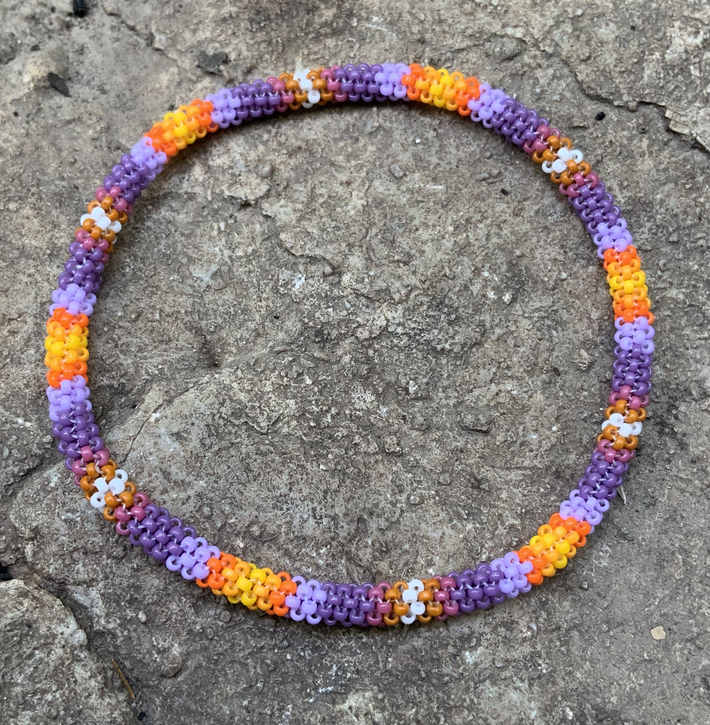 Halloween fall beaded bracelet
