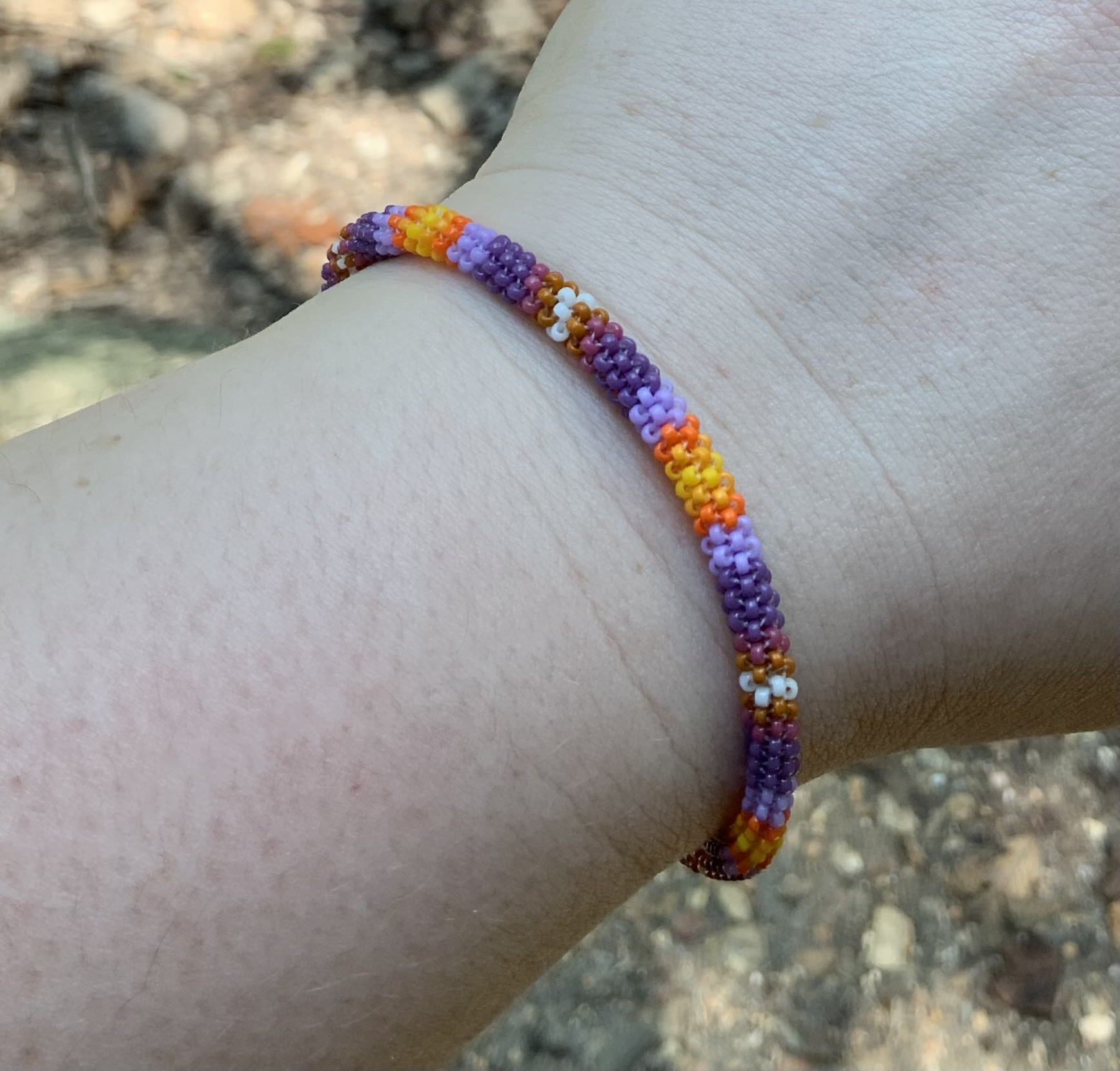Halloween fall beaded bracelet