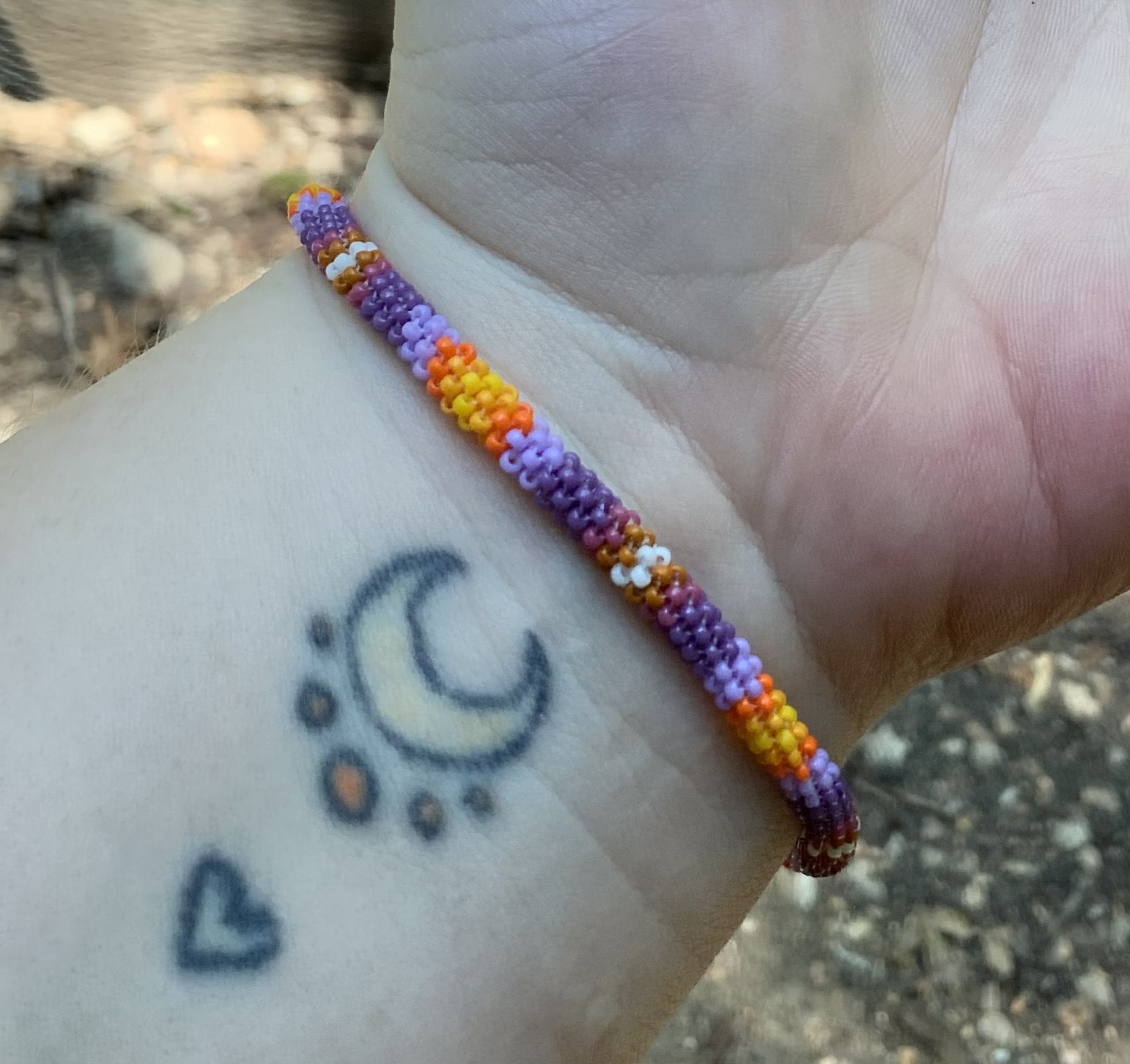 Halloween fall beaded bracelet