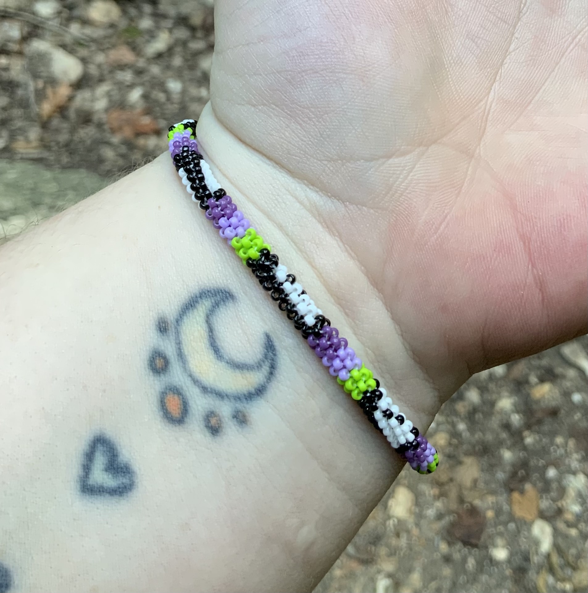 Halloween ghosts beaded bracelet