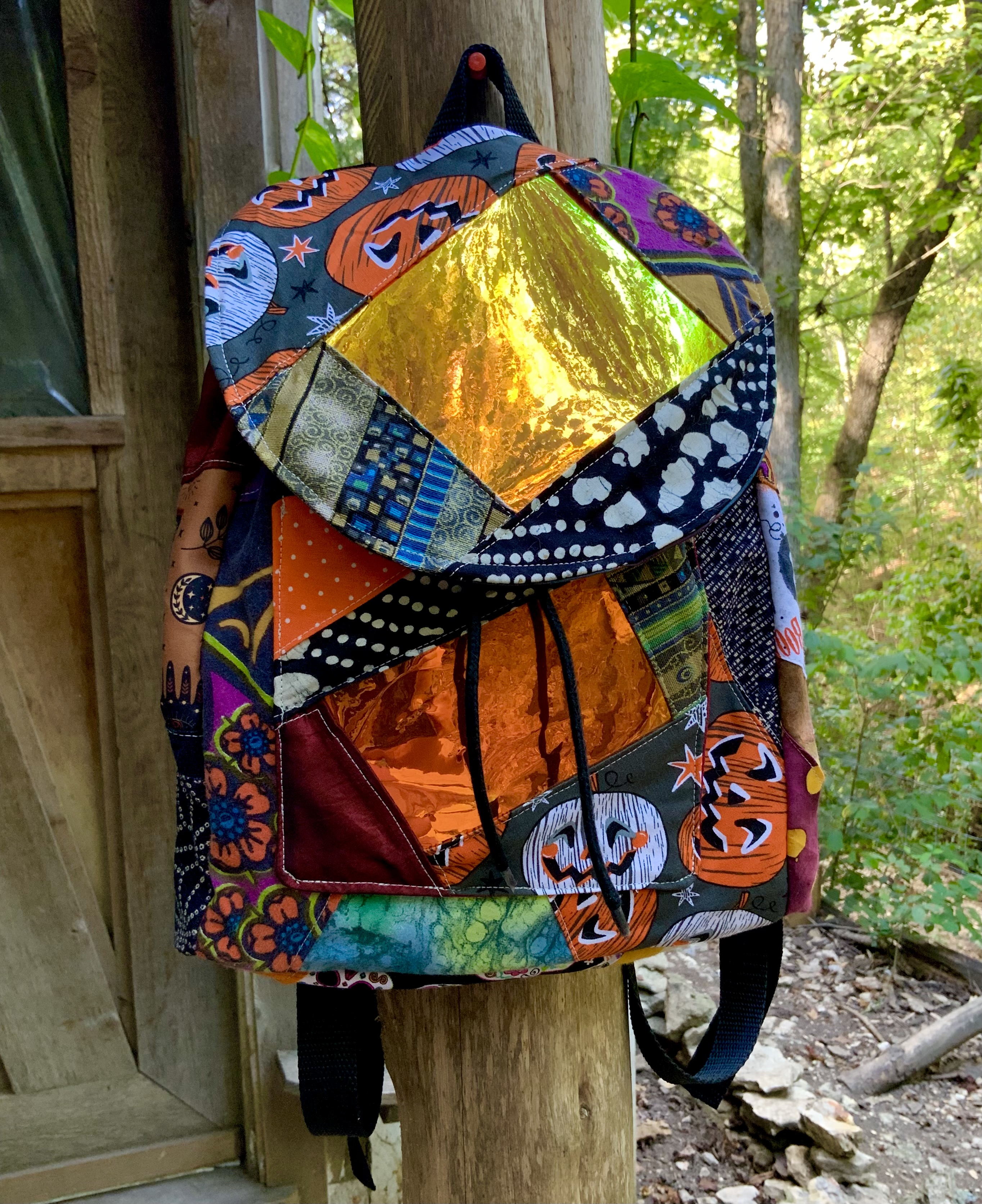 Halloweeny patchwork mini backpack 