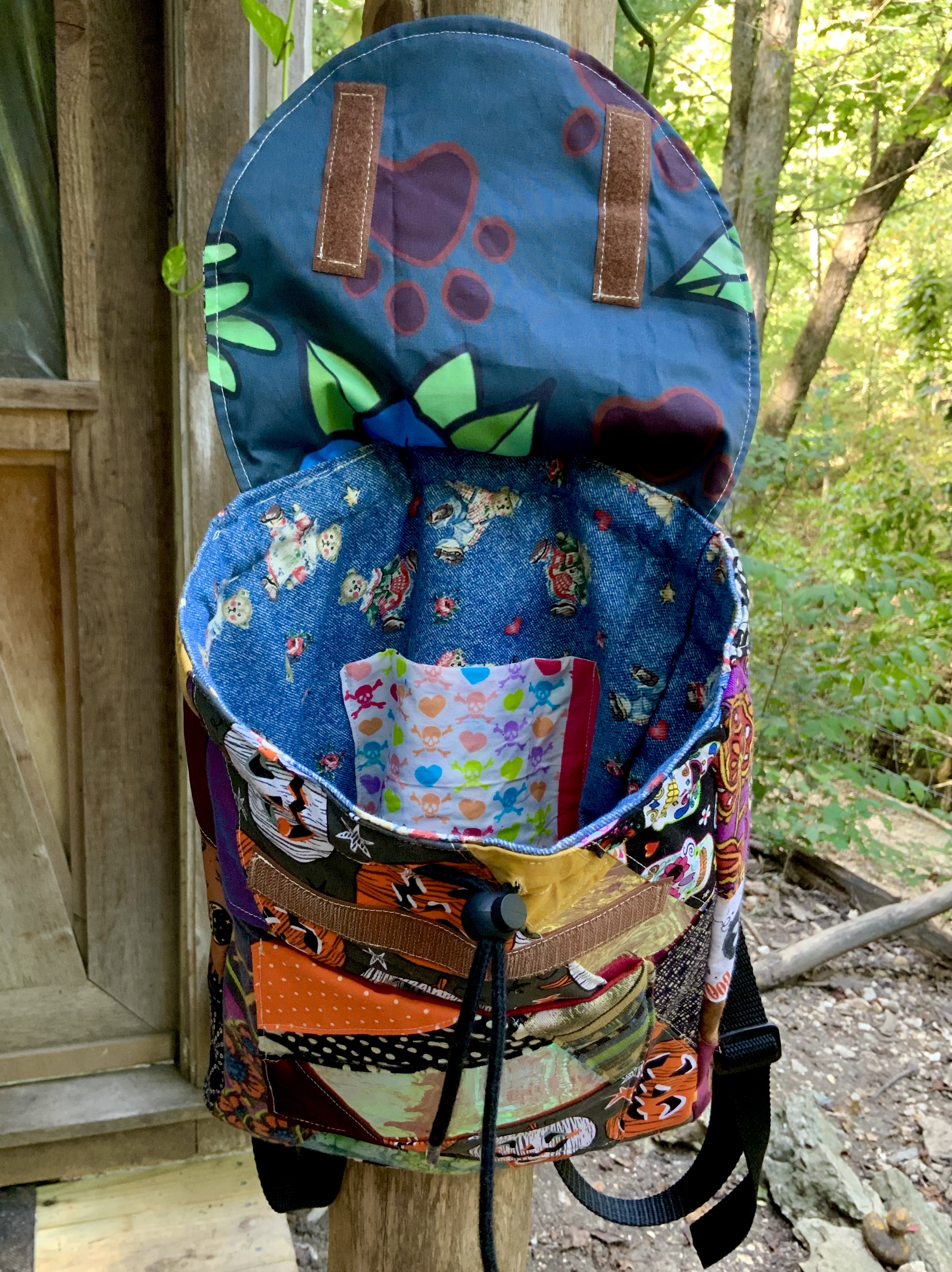 Halloweeny patchwork mini backpack 