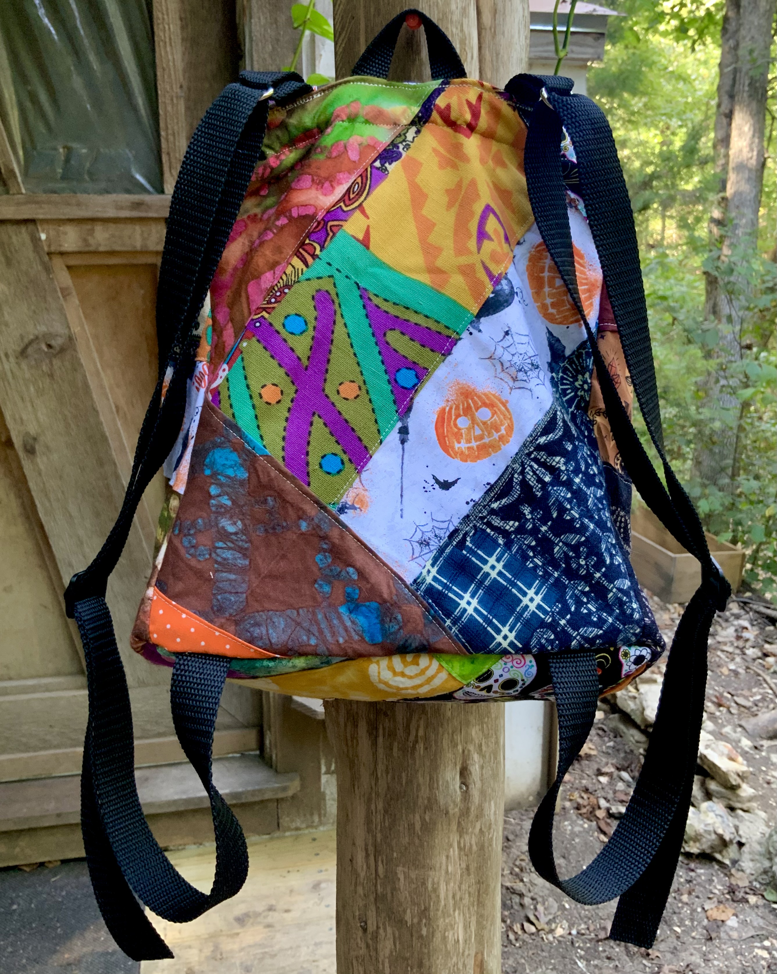 Halloweeny patchwork mini backpack 